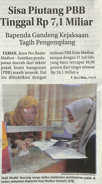 Sisa Piutang PBB Tinggal Rp 7,1 Miliar, Bapenda gandeng Kejaksaan Tagih Pengemplang