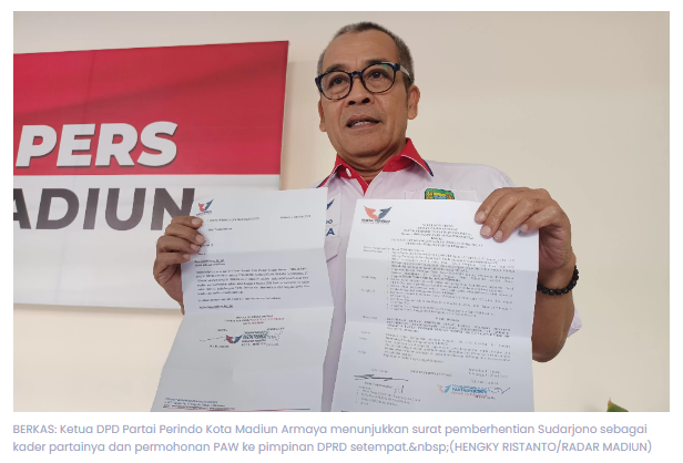 Legislatornya Pilih Loncat ke PSI, Ketua DPD Perindo Kota Madiun: Itu Kemauannya Sendiri
