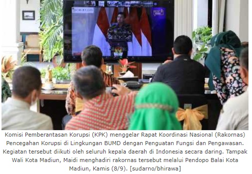 Bersama KPK, Wali Kota Madiun Hadiri Rakornas Pencegahan Korupsi