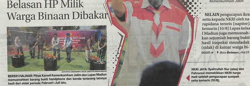 Belasan HP Milik Warga Binaan Dibakar