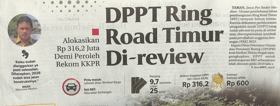 DPPT Ring Road Timur Di-review, Alokasikan Rp 316,2 Juta Demi Peroleh Rekom KKPR