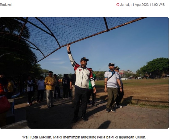 Rombak Wajah Lapangan Gulun, Wali Kota Madiun: Biar Semua Nyaman