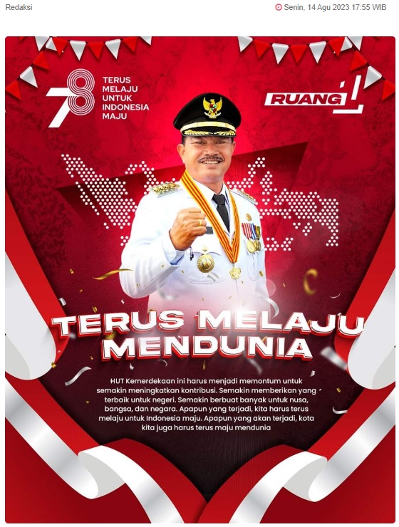 Ruang Satu Kota Madiun, Terus Melaju Mendunia