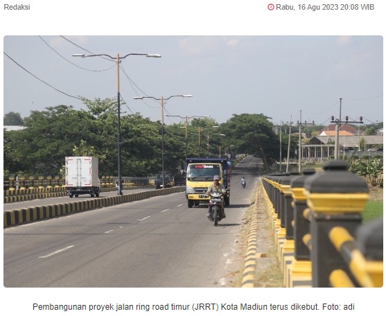 DPPT Ring Road Timur Madiun Direvisi, 2025 Target Proyek Dimulai