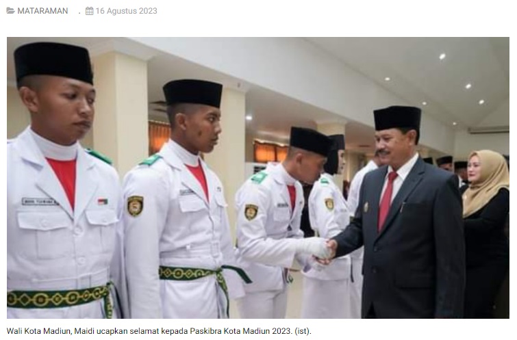 Paskibra Kota Madiun Resmi Dikukuhkan, Wali Kota Madiun : Manfaatkan Pengalaman Ini Untuk Belajar Lebih Baik