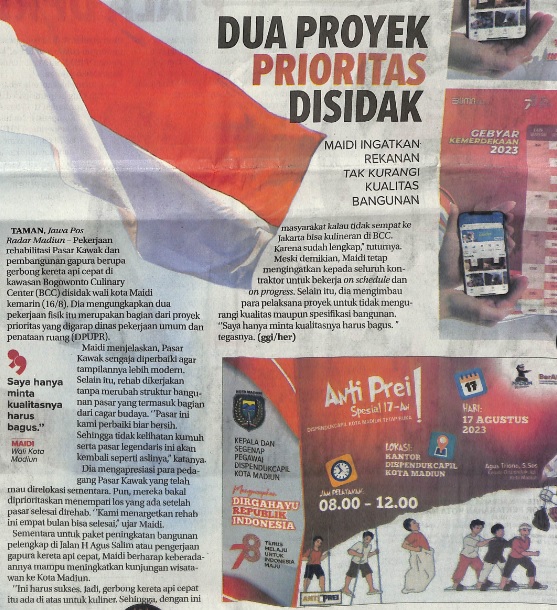 Dua Proyek Prioritas Disidak, Maidi Ingatkan Rekanan Tak Kurangi Kualitas Bangunan