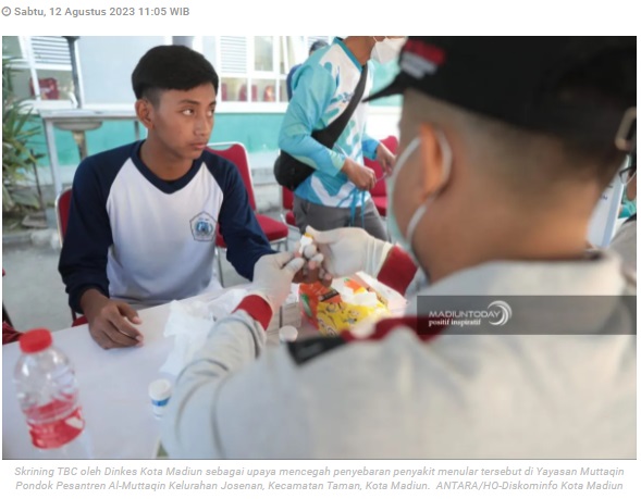 Dinkes Kota Madiun lakukan skrining TBC di pondok pesantren
