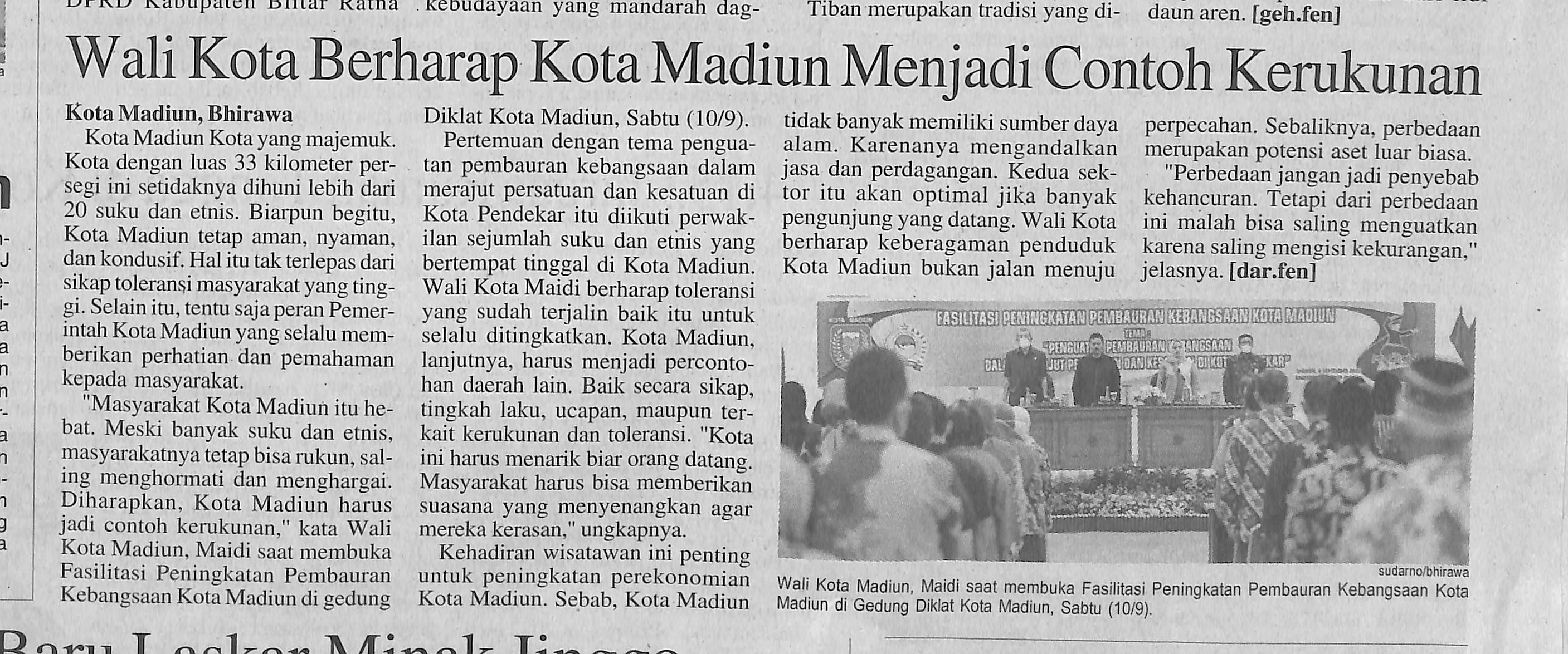 Walikota Berharap Kota Madiun Menjadi Contoh Kerukunan