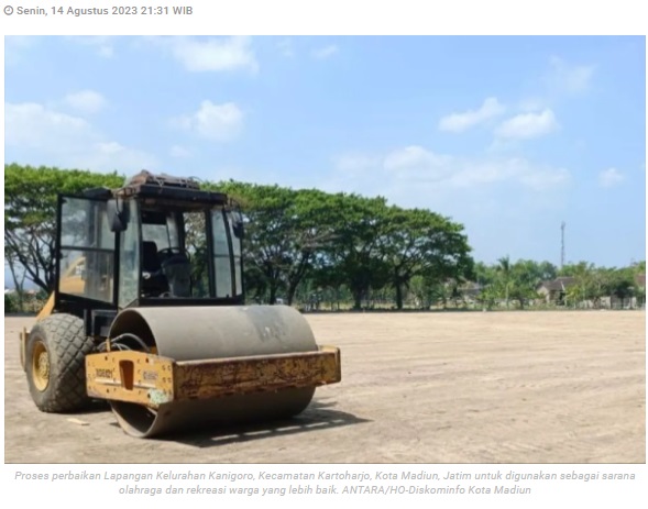 Pemkot Madiun percantik tiga lapangan untuk sarana olahraga warga