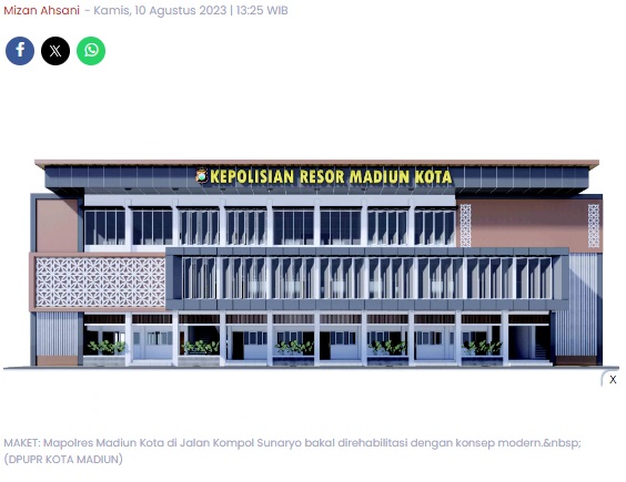 Polres Madiun Kota Dapat Gedung Bertingkat Tiga, Segini Anggaran yang Dialokasikan Pemkot