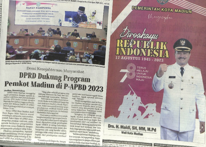 Demi Kesejahteraan Masyarakat, DPRD Dukung Program Pemkot Madiun di P-APBD 2023
