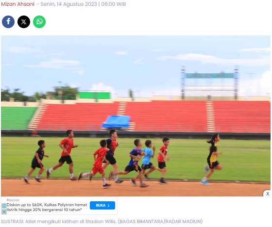 Atlet Porprov Kota Madiun Full Senyum, Segini Bonus yang Dijanjikan Wali Kota Maidi