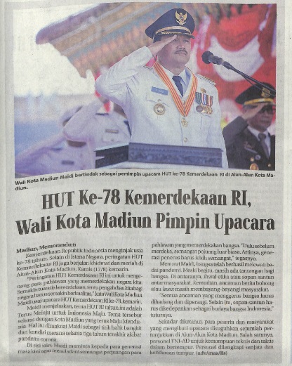 HUT Ke-78 Kemerdekaan RI, Wali Kota Madiun Pimpin Upacara