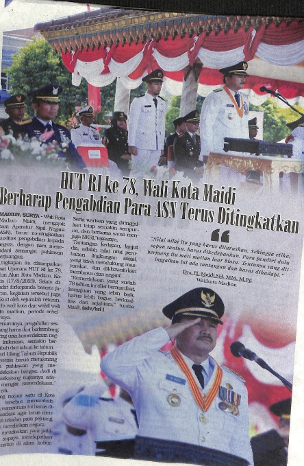 HUT RI ke 78, Wali Kota Maidi Berharap Pengabdian Para ASN Terus Ditingkatkan