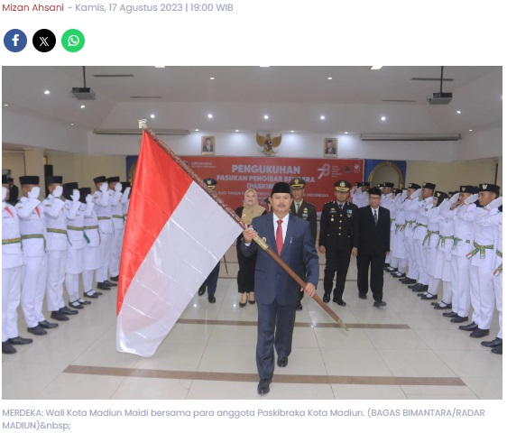 Refleksi HUT RI, Maidi: Kota Madiun Terus Berjuang Tumbuhkan Ekonomi