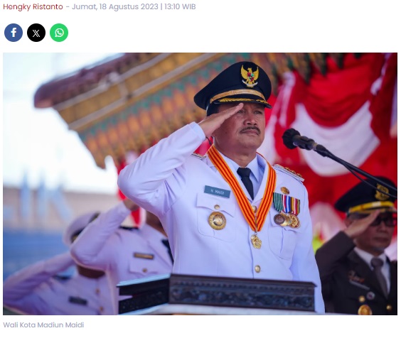Pesan Wali Kota Madiun di HUT RI ke-78, Waspadai Tantangan Politik Pecah Belah