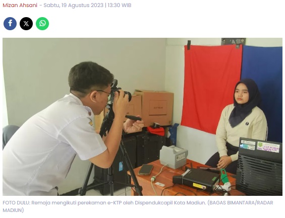 Calon Pemilih Pemula Diimbau Segera Rekam e-KTP, Dispendukcapil Kota Madiun Jamin Gratis dan Mudah
