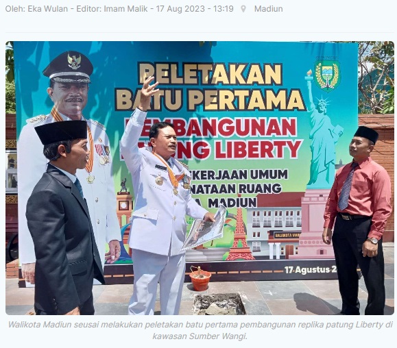 Dua Ikon Dunia Kembali Dibangun di Kota Madiun