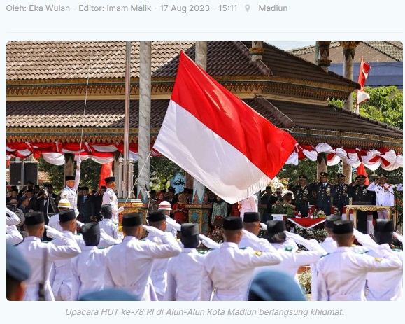 Ini Pesan Walikota Madiun pada HUT ke-78 RI