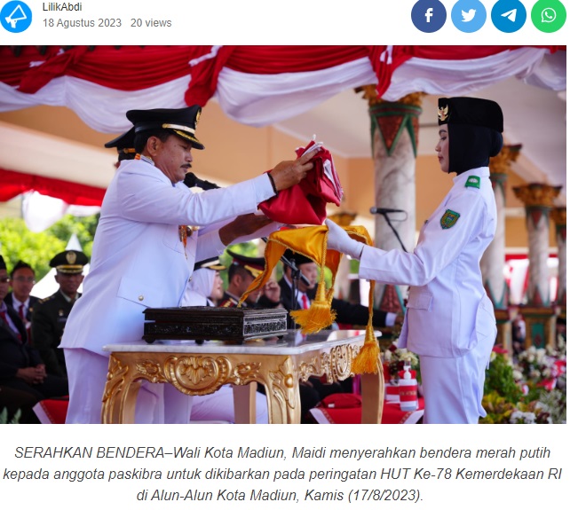 Peringatan HUT Ke-78 RI, Wali Kota Madiun Minta ASN Tingkatkan Kinerja Pelayanan Publik