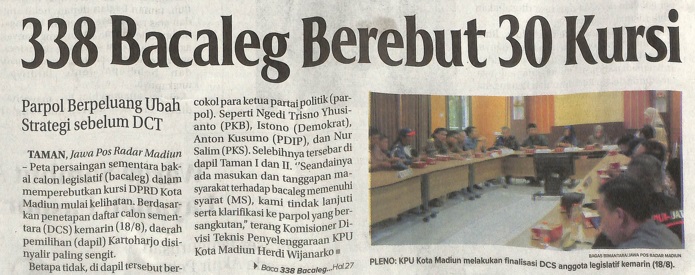 338 Bacaleg Berebut 30 Kursi, Parpol Berpeluang Ubah Strategi sebelum DCT