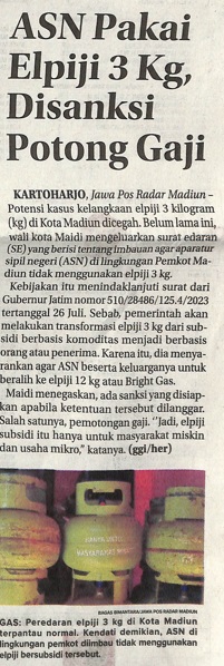 ASN Pakai Elpiji 3 Kg, Disanksi Potong Gaji