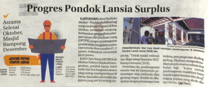 Progres Pondok Lansia Surplus
