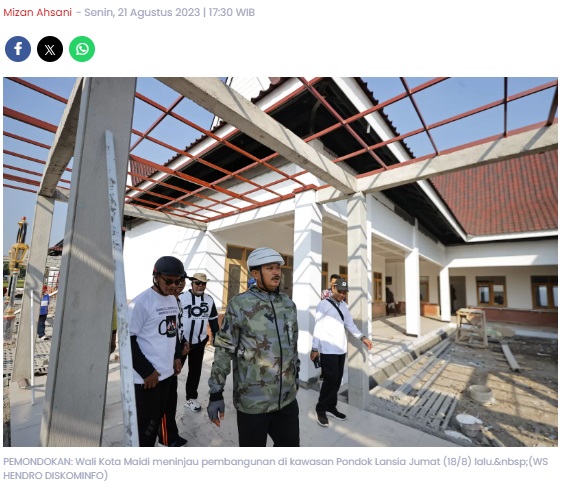 Progres Pondok Lansia Surplus, DPUPR: Asrama Oktober, Masjid Desember