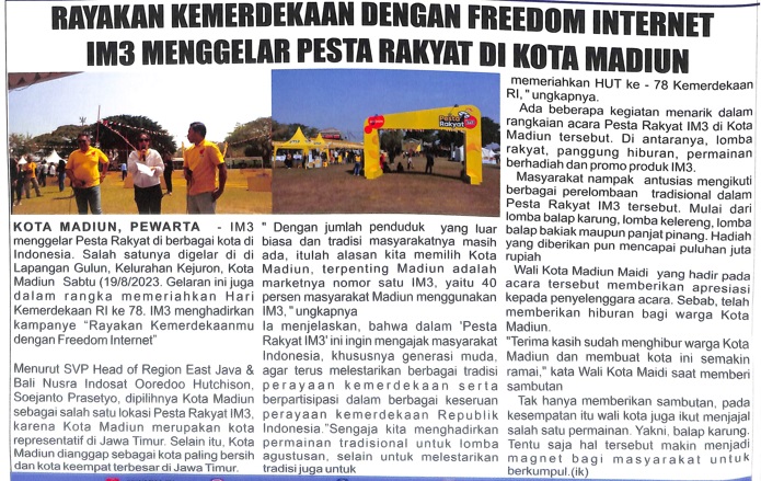 Rayakan Kemerdekaan Dengan Freedom Internet IM3 Menggelar Pesta Rakyat Di Kota Madiun