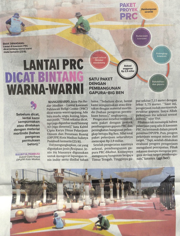 Lantai PRC Dicat Bintang Warna-Warni, Satu Paket Dengan Pembangunan Gapura-Big Ben