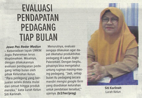 Evaluasi Pendapatan Pedagang Tiap Bulan