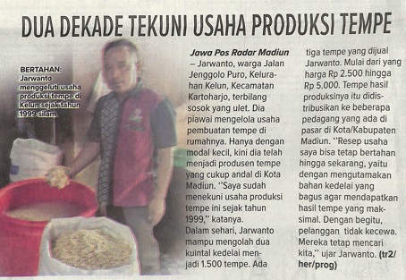 Dua Dekade Tekuni Usaha Produksi Tempe