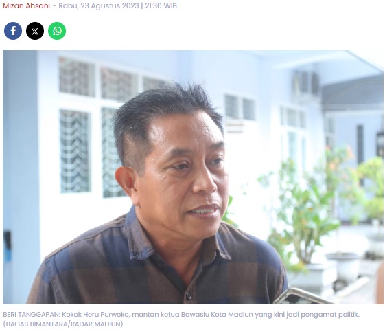 Kokok Heru Purwoko: Masyarakat Jangan Sampai Tidak Percaya Bawaslu