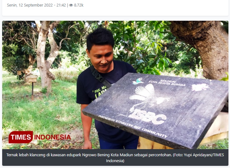 Buka Tambang Madu, Wali Kota Madiun Ajak Warga Ternak Lebah Klanceng