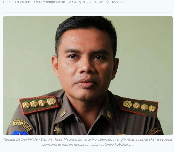Delapan Bulan, Ada 32 Kejadian Kebakaran di Kota Madiun
