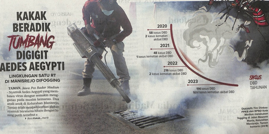 Kakak Beradik Tumbang Digigit Aedes Aegypti, Lingkungan Satu RT di Manisrejo Difogging
