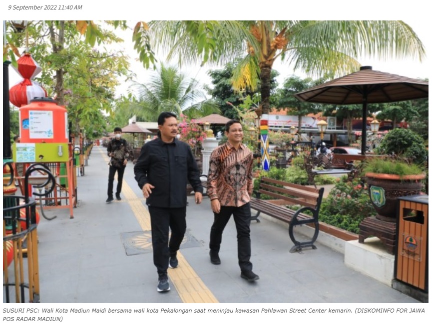 Wali Kota Pekalongan Terkesan Kebersihan dan Penataan Kota Madiun