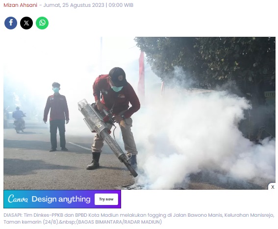 Kakak Beradik Tumbang Akibat DBD, Satu RT di Manisrejo Difogging