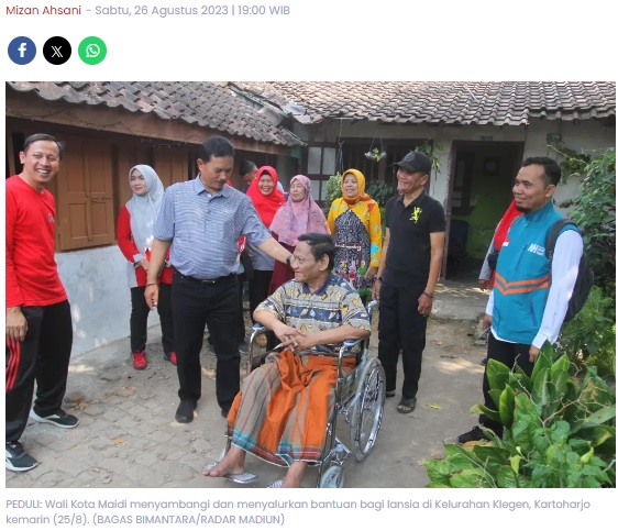 Wali Kota Madiun Maidi Janjikan Rehab Rumah Lansia Ngebrok