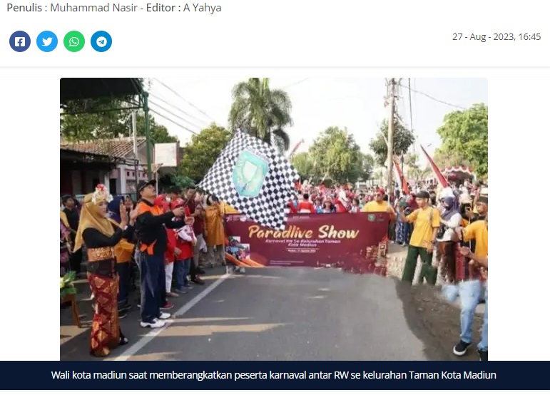 Wali Kota Maidi Apresiasi Karnaval Perayaan Kemerdekaan, Jadi Ajang Gali Potensi Sekaligus Geliatkan Perekonomian
