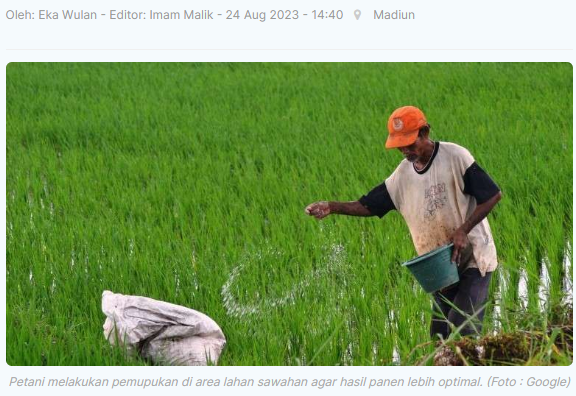 Pemkot Madiun Anggarkan Rp1,3 Miliar untuk Bantuan Pupuk Petani