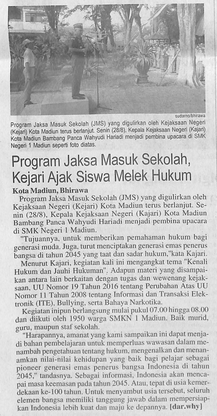 Program Jaksa Masuk Sekolah, Kejari Ajak Siswa Melek Hukum