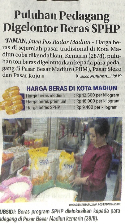 Puluhan Pedagang Digelontor Beras SPHP