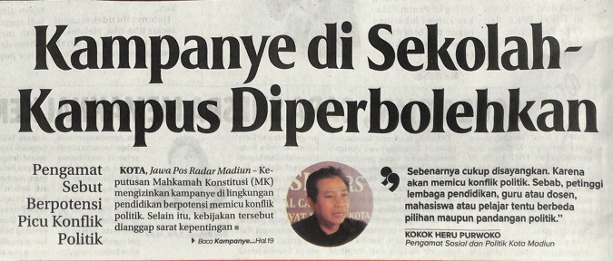 Kampanye di Sekolah-Kampus Diperbolehkan, Pengamat Sebut Berpotensi Picu Konflik Politi