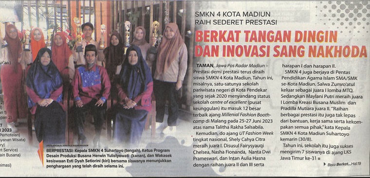 SMKN 4 Kota Madiun Raih Sederet Prestasi, Berkat Tangan Dingin dan Inovasi Sang Nahkoda