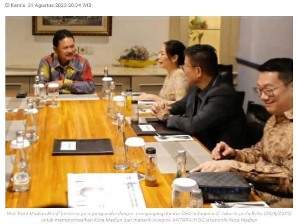 Maidi promosikan Madiun "Kota Pendekar" ke CEO Indonesia tawarkan investasi