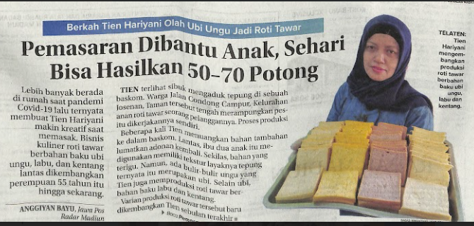 Berkah Tien Hariyani Olah Ubi Ungu Jadi Roti Tawar, Pemasaran Dibantu Anak, Sehari Bisa Hasilkan 50-70 Potong