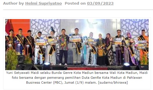 Pemkot Madiun Cetak Generasi Emas Lewat Pemilihan Duta GenRe
