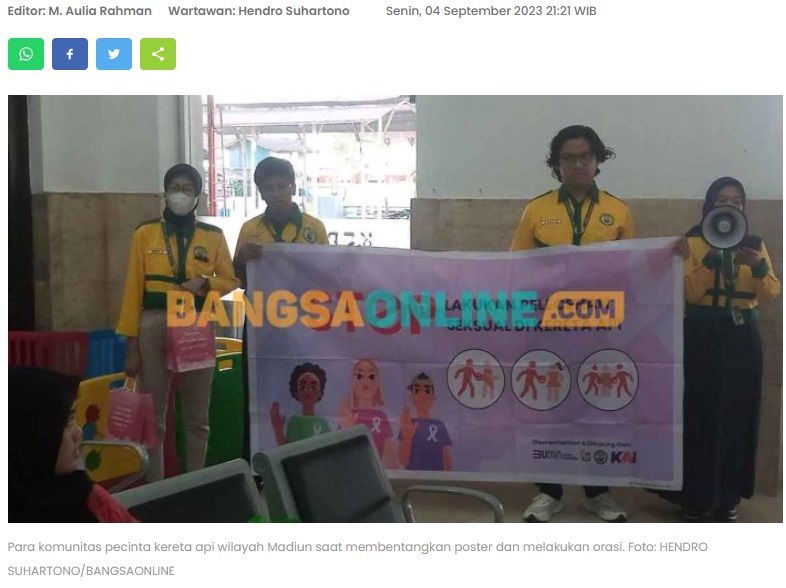 Peringati Hari Pelanggan, Daop 7 Madiun Gelar Sosialisasi