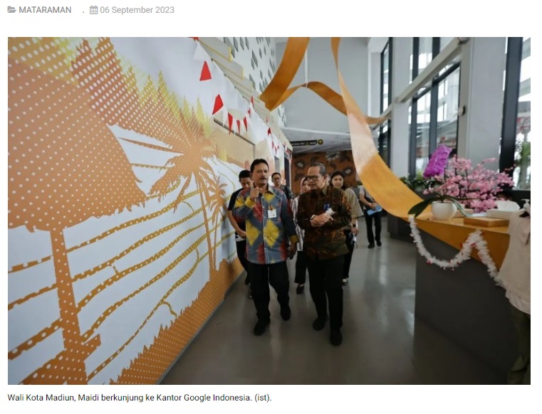 Gandeng Google Indonesia, Wali Kota Madiun Persiapkan Generasi Emas 2045